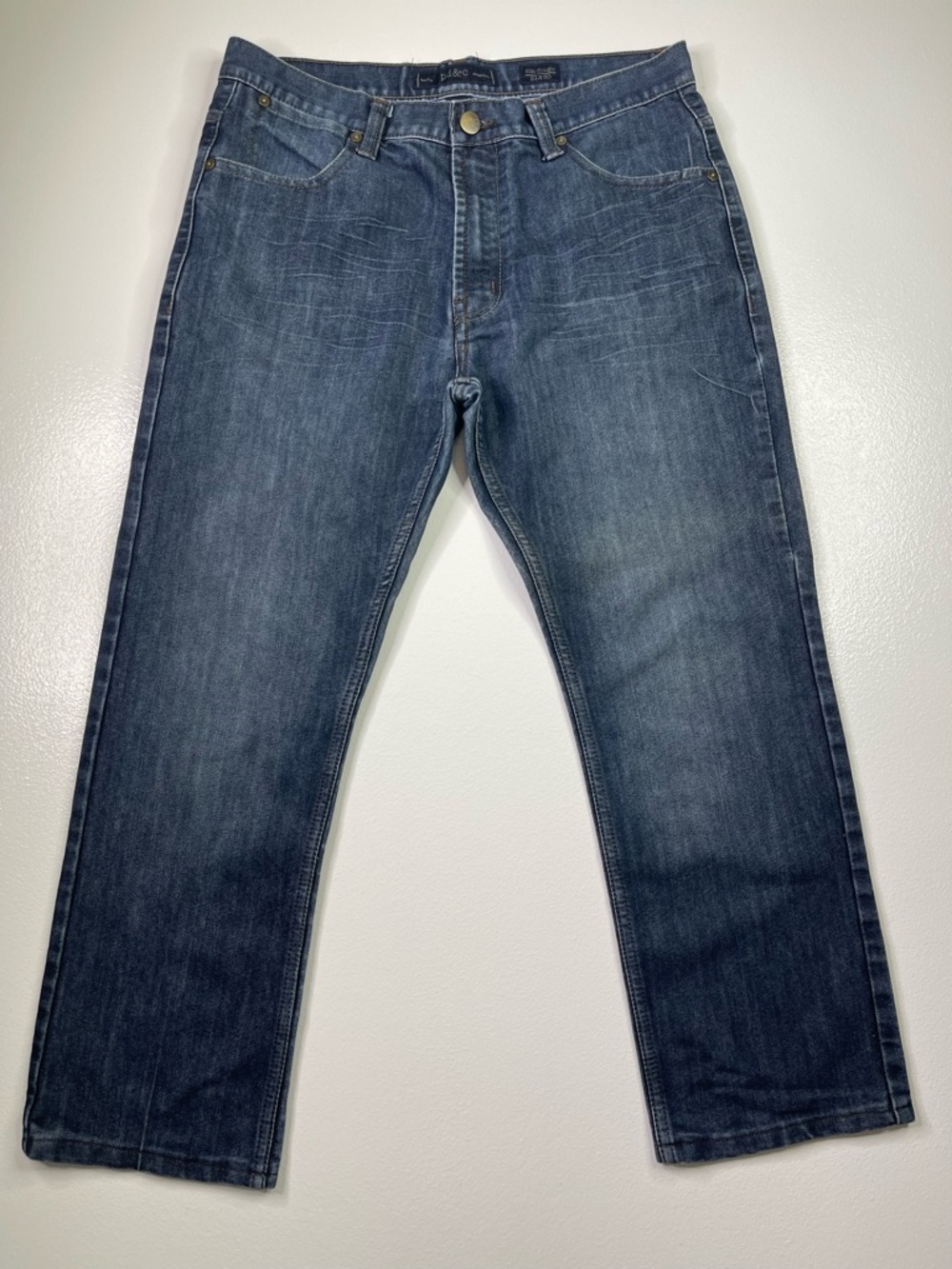 PD&C Slim Straight Dark Wash Denim Jeans 34x26 (Tag 30)